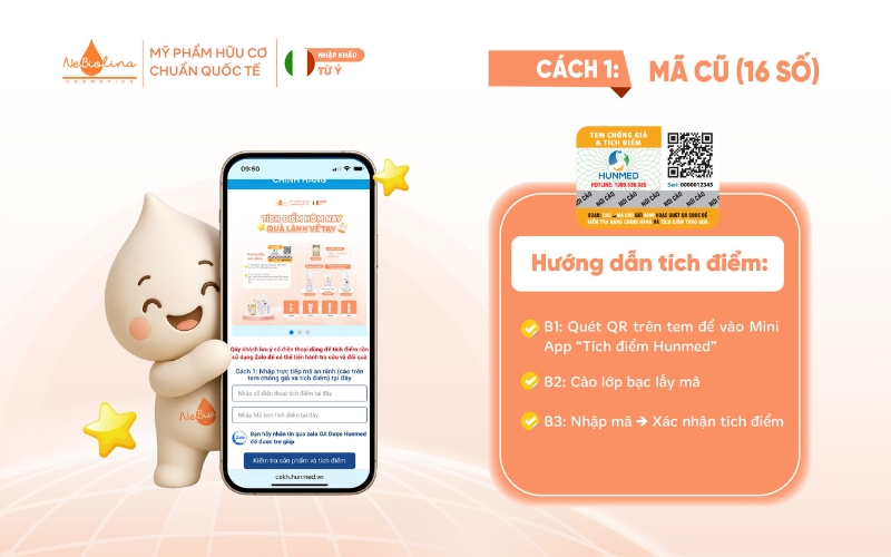 Hướng dẫn tích điểm với tem cũ - Mã 16 số
