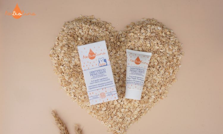 Kem Đánh Răng NeBiolina Cho Bé Chiết xuất Yến mạch Hữu cơ