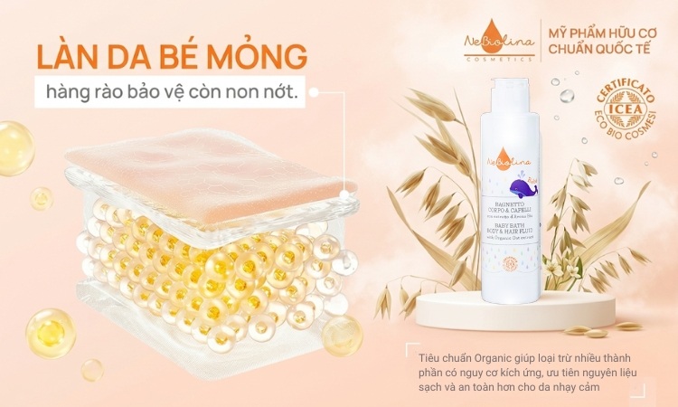 Da của trẻ sơ sinh mỏng hơn và hàng rào bảo vệ da chưa hoàn thiện