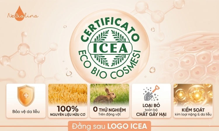 Sữa tắm gội NeBiolina - Bagnetto Corpo & Capelli là thương hiệu đạt chứng nhận hữu cơ quốc tế ICEA