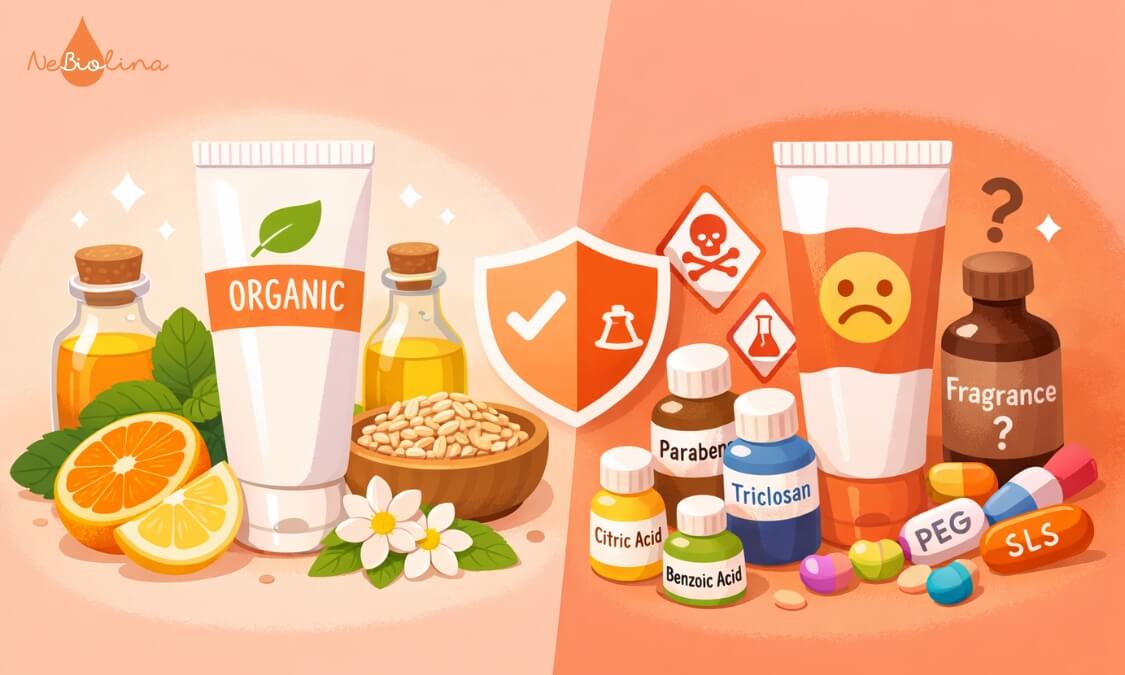 Nebiolina minh bạch về thành phần, không chứa chất bảo quản và hương liệu