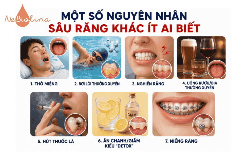 Các nguyên nhân sâu răng