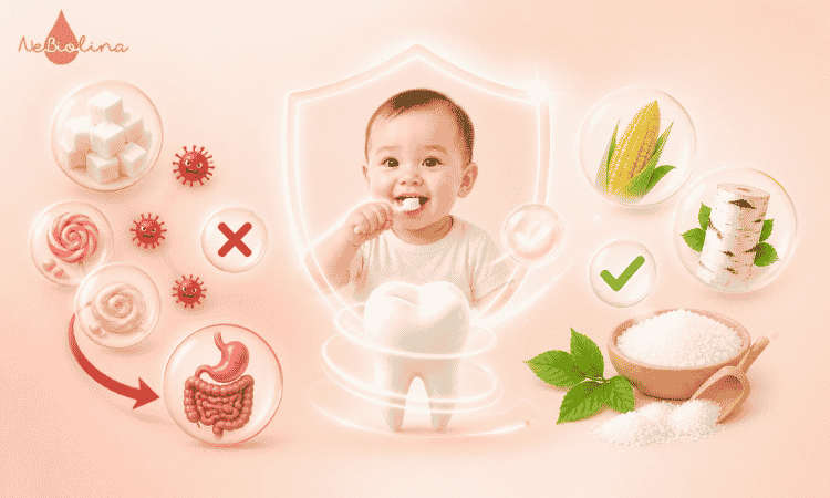 Kem đánh răng NeBiolina sử dụng chất tạo ngọt từ thực vật