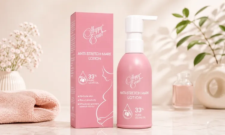 Sữa chống rạn da Happy Event chứa thành phần chính là dầu ô liu
