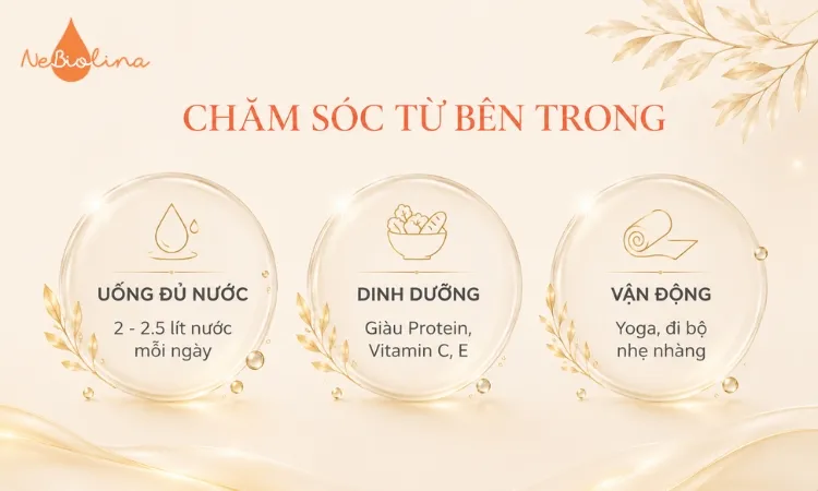 Kết hợp cả bôi thoa và chăm sóc từ bên trong để phòng ngừa rạn da