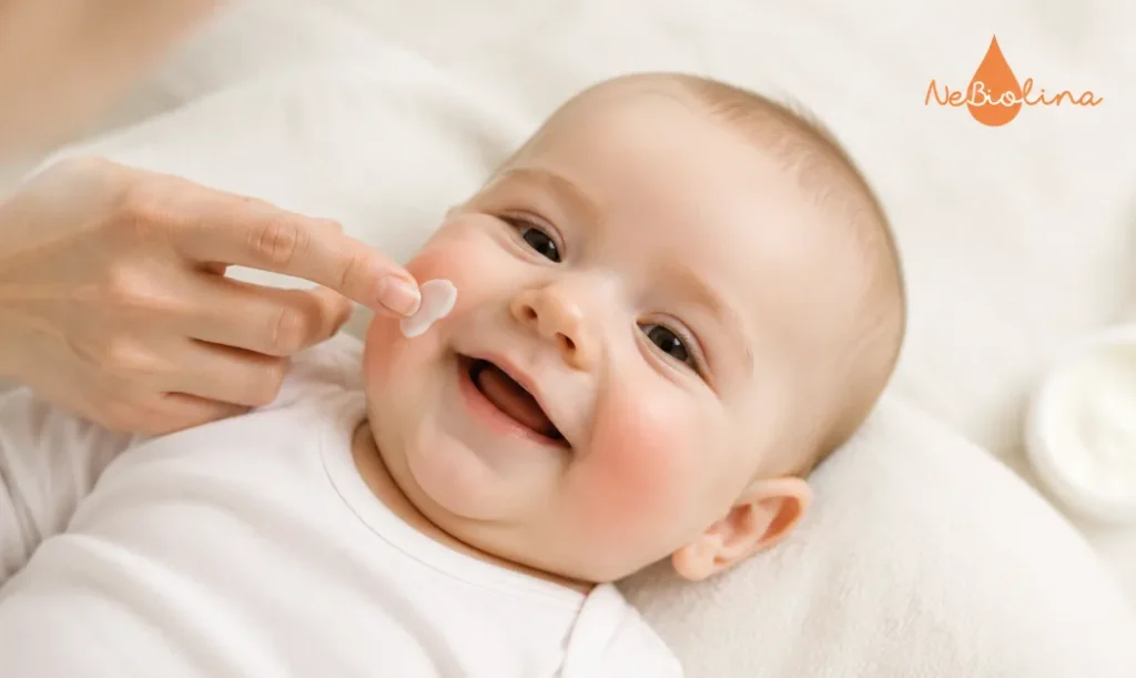Dưỡng ẩm là bước quan trọng nhất khi trị chàm sữa cho bé