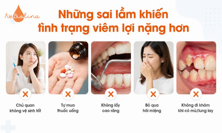 Những sai lầm khiến viêm lợi nặng hơn
