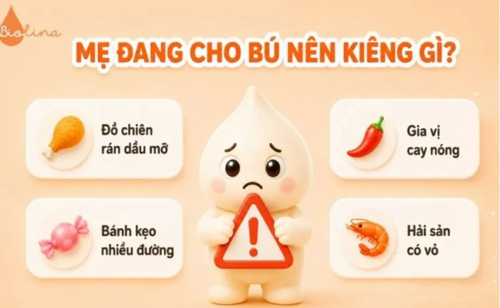 Thực phẩm mẹ nên kiêng