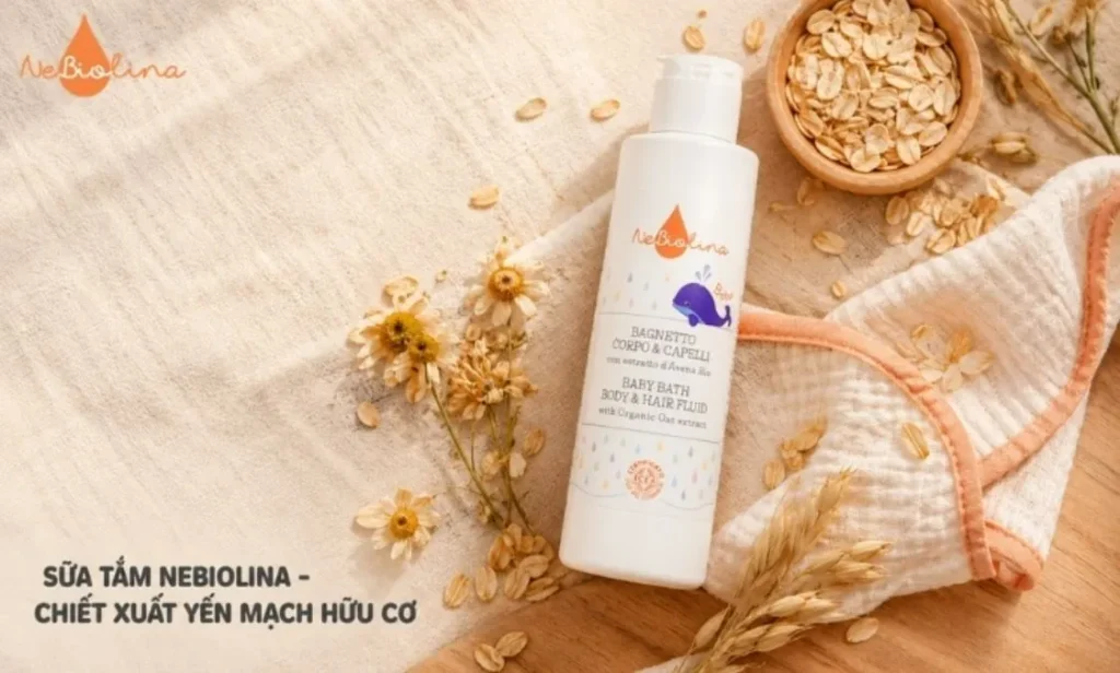 Chọn sữa tắm dịu nhẹ cho bé bị mụn sữa