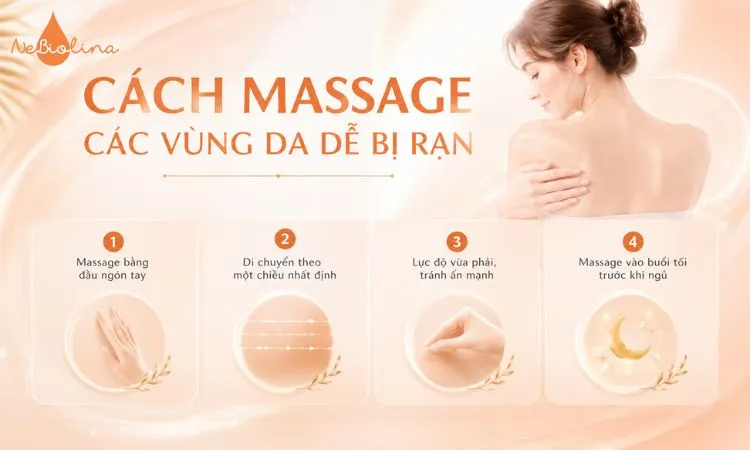 Hướng dẫn massage các vùng da dễ bị rạn trước và sau sinh