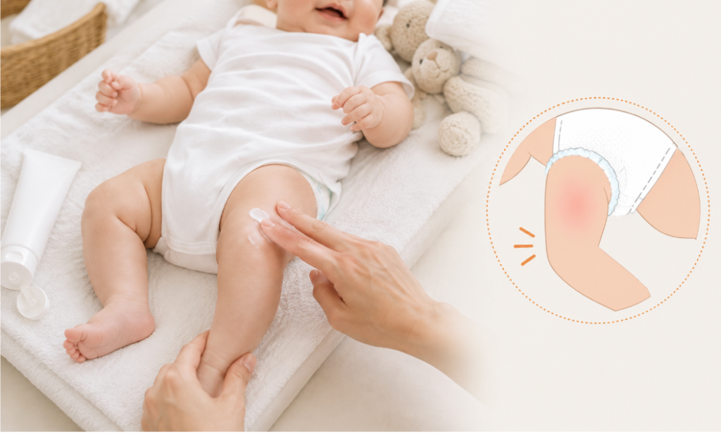 Sử dụng kem trị hăm đúng mức độ hăm của bé