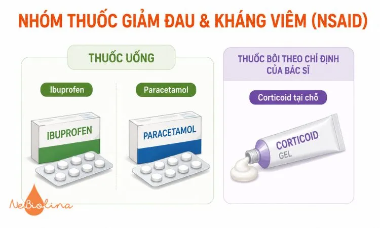 Nhóm thuốc NSAID được dùng trong giảm đau, giảm sưng viêm do viêm lợi