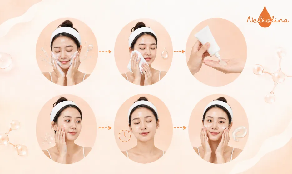 Các bước tẩy tế bào chết đúng cách cho da mụn