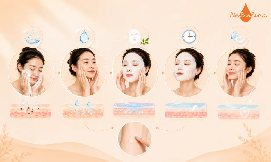 5 bước đắp mặt nạ đúng cách cho da mụn.