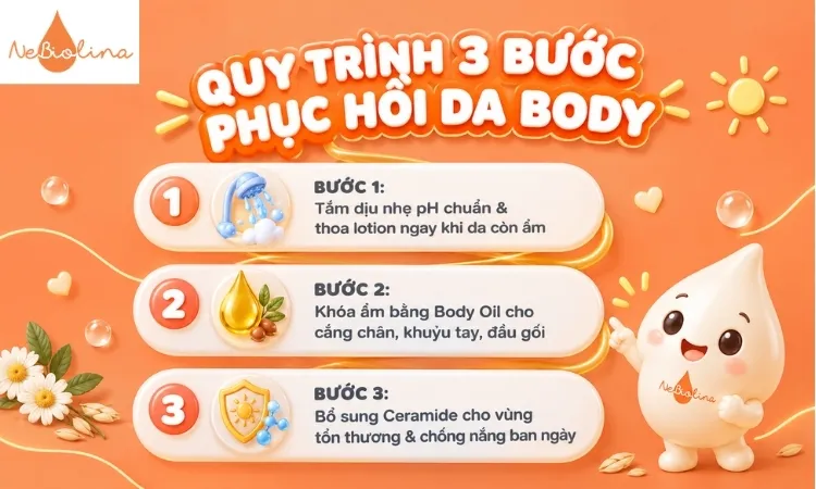 Quy trình 3 bước chăm sóc phục hồi hàng rào bảo vệ da