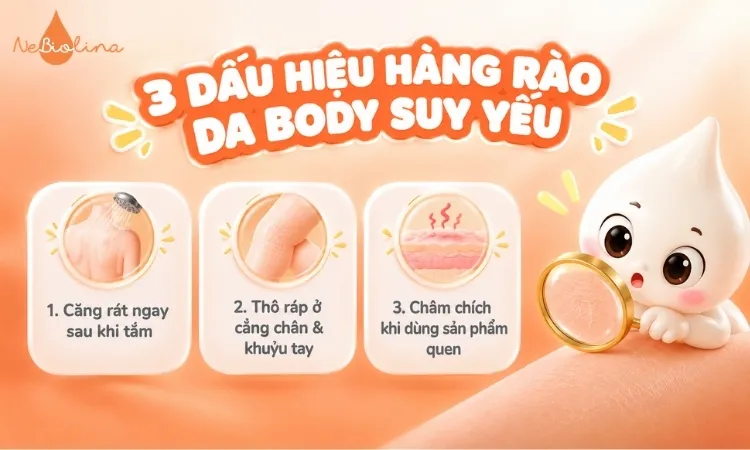 Những dấu hiệu hàng rào bảo vệ da bị tổn thương