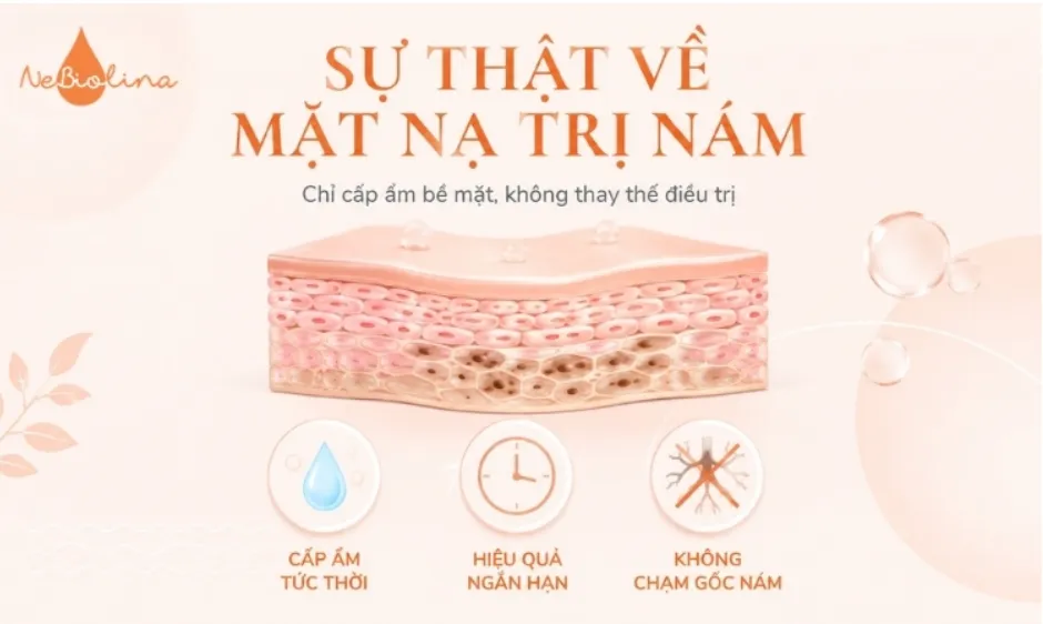 Mặt nạ trị nám có thể cấp nước và làm dịu da tức thời