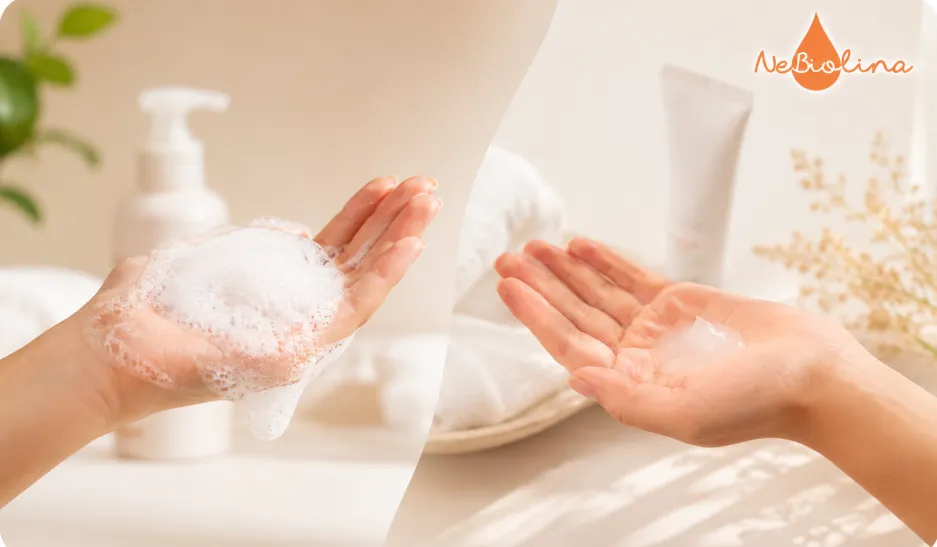 Ưu tiên kết cấu gel hoặc kem dịu nhẹ, ít bọt.