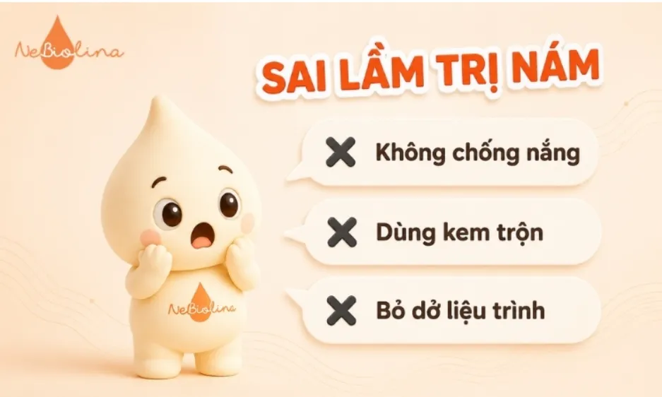 6 sai lầm có thể khiến điều trị nám thất bại