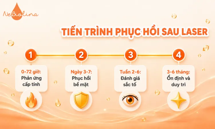 Sau laser da sẽ cần một khoảng thời gian để hồi phục và ổn định