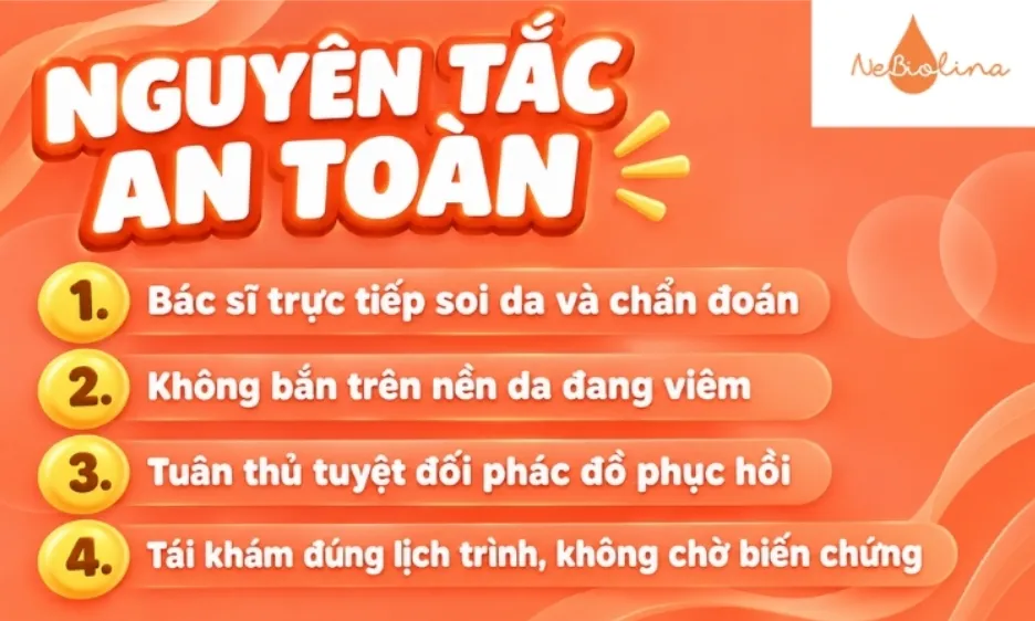 Cần tuân thủ các nguyên tắc an toàn khi điều trị nám bằng laser