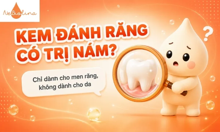 Kem đánh răng không phải sản phẩm được thiết kế để dùng trên da