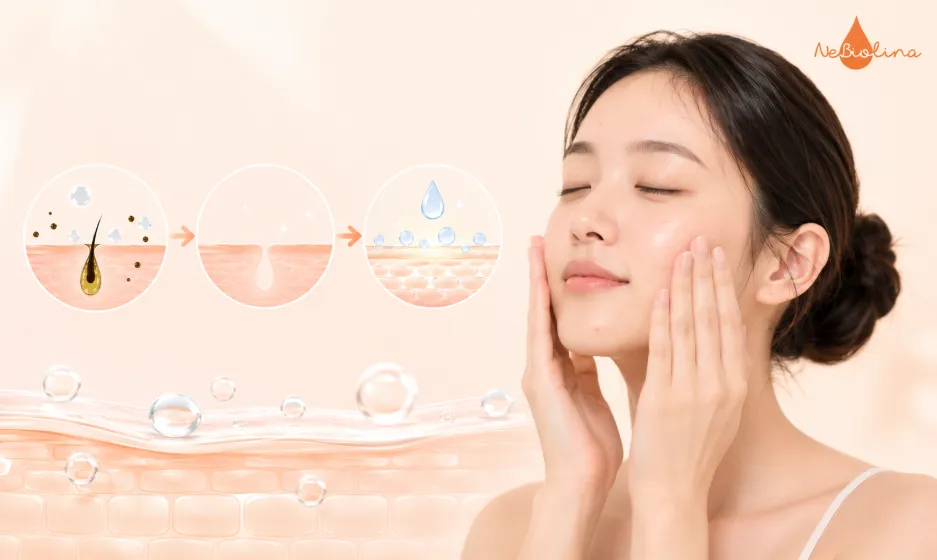 Toner giúp cân bằng và làm dịu da sau khi rửa mặt.