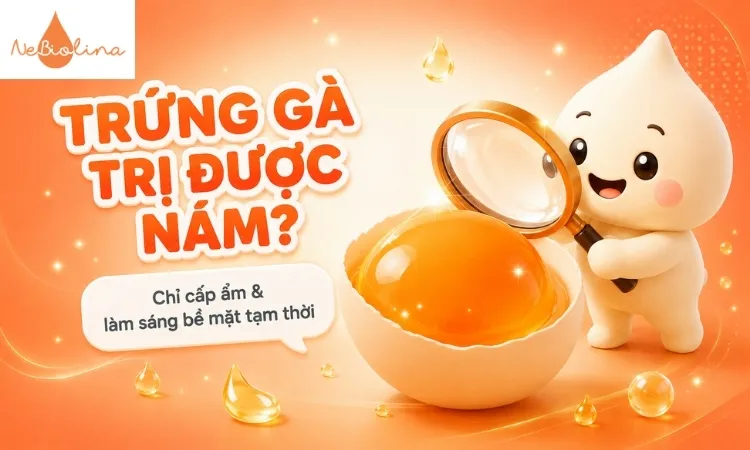 Lòng đỏ trứng gà chỉ có tác dụng cấp ẩm và làm sáng tạm thời chứ không trị được nám