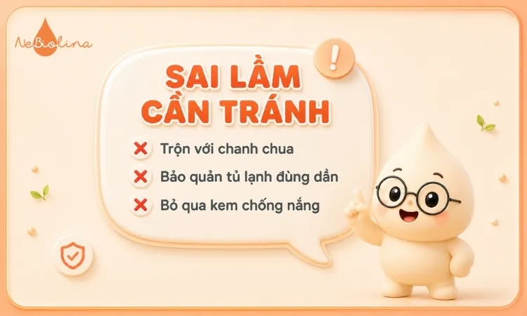 Không nên lạm dụng các thành phần có tính acid cao khi đắp mặt nạ