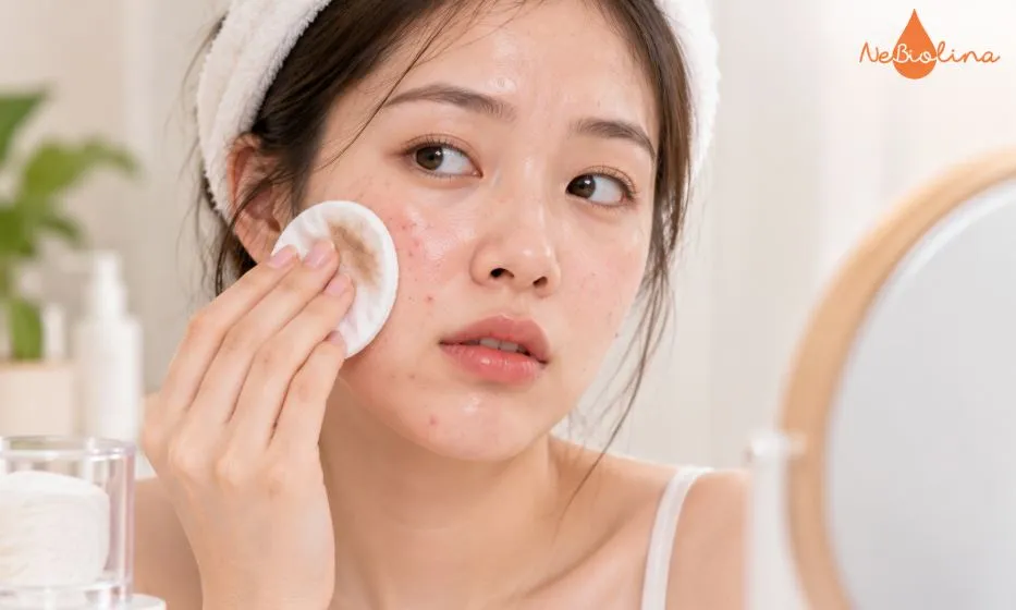 Da dầu mụn nên tẩy trang mấy lần 1 ngày? Chỉ cần 1-2 lần vào buổi sáng và tối mỗi ngày