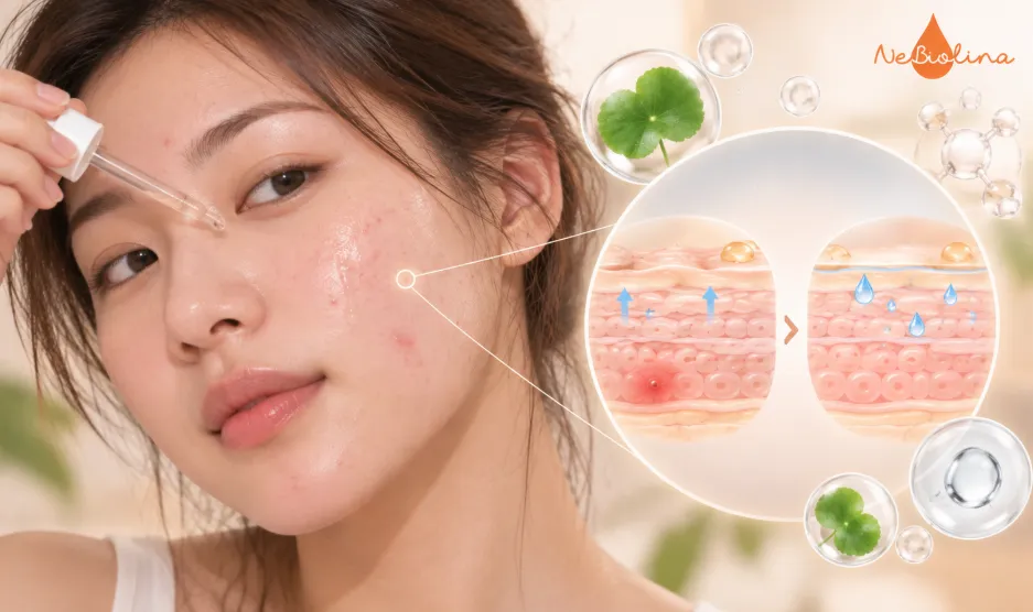Serum giúp làm dịu, cấp ẩm và phục hồi da sau treatment.