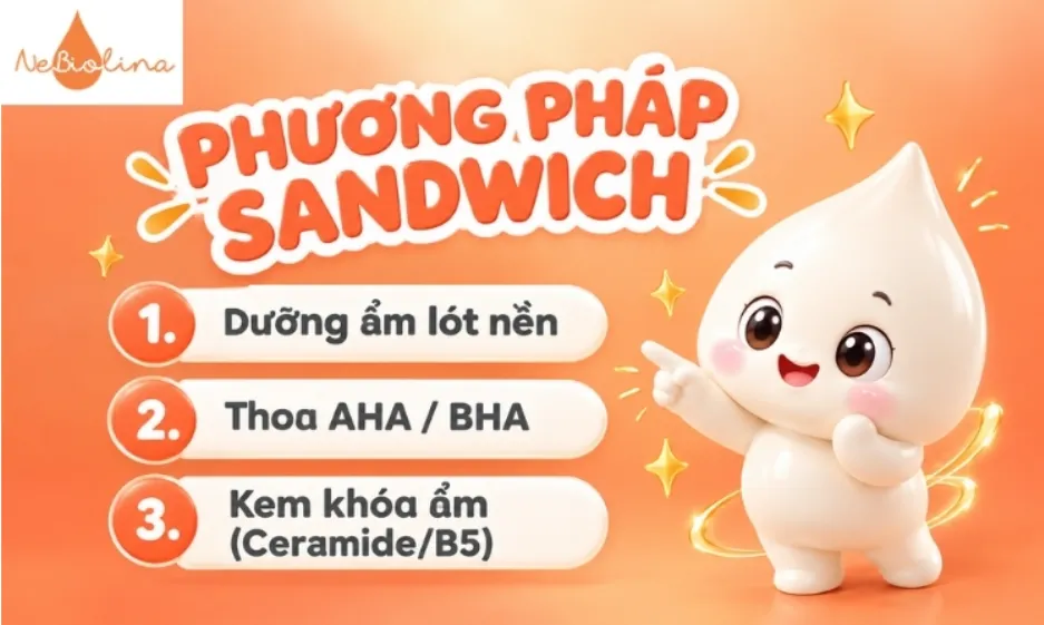 Phương pháp sandwich cho da yếu