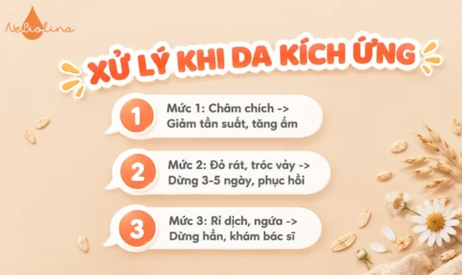 Cách xử lý da bị kích ứng 