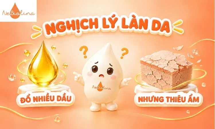 Da vừa tiết dầu nhiều nhưng vẫn có cảm giác khô căng