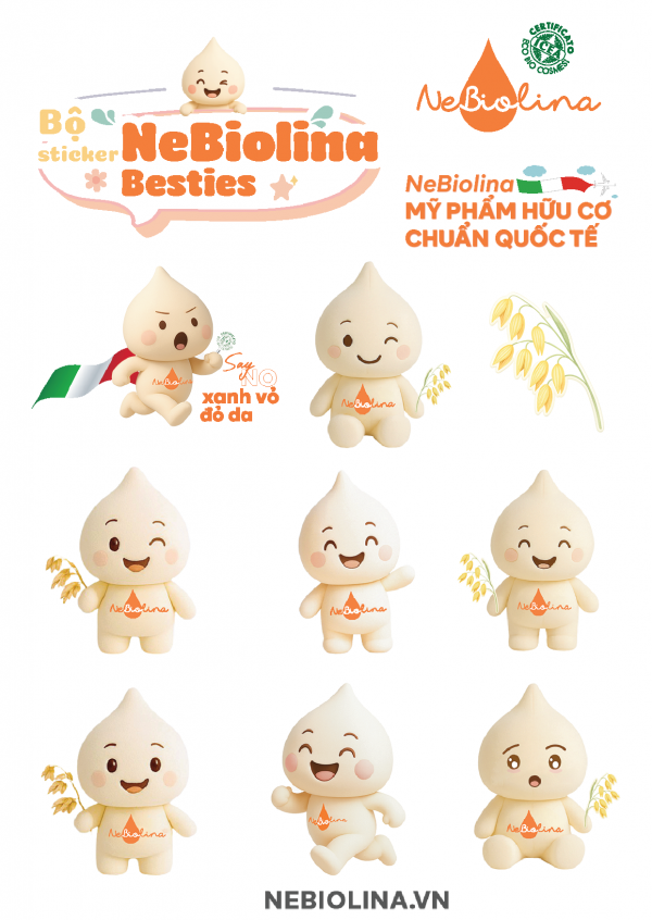 (Quà tặng) Bộ Sticker Nebi