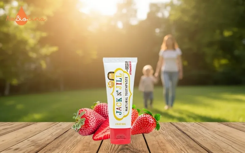 Kem đánh răng Jack N' Jill Organic Toothpaste an toàn cho bé chưa biết nhổ