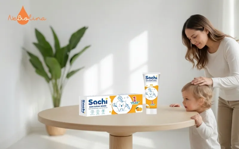 Kem đánh răng Sachi 60gr hương trái cây