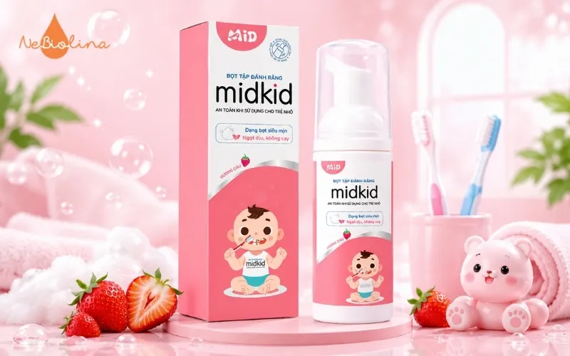 Kem Đánh Răng tạo bọt MIDKID 60ml