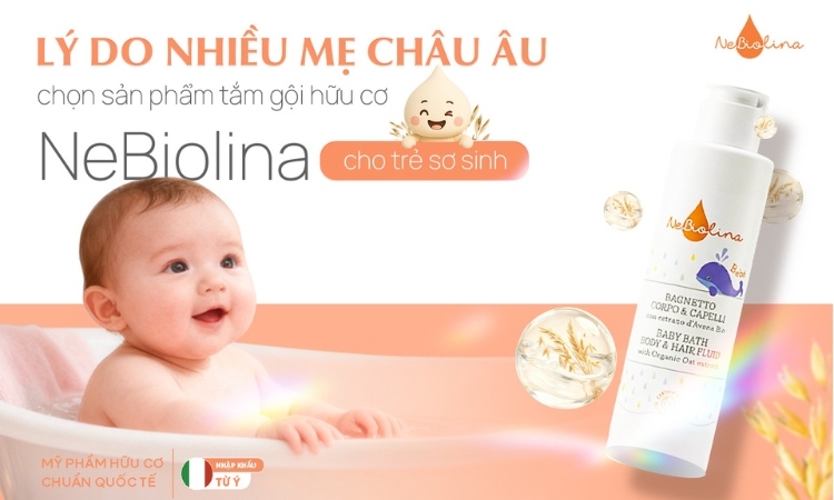 Báo vietnamnet.vn: Lý do nhiều mẹ chọn sản phẩm tắm gội NeBiolina cho trẻ