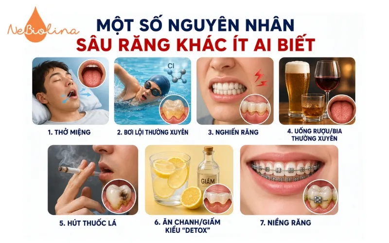 Các nguyên nhân sâu răng