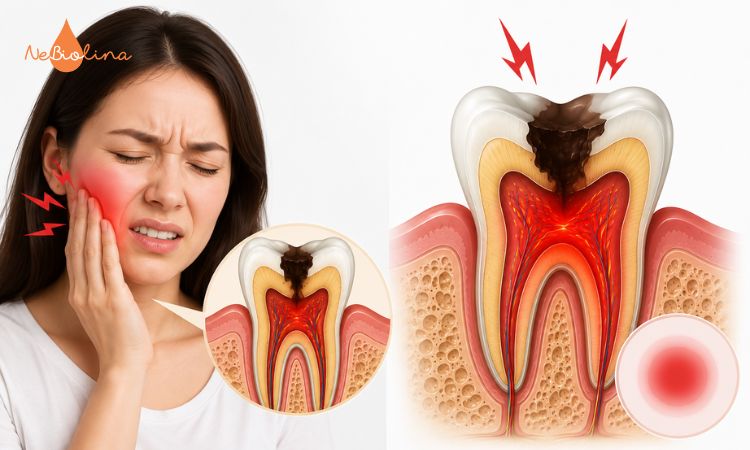 Viêm tủy không hồi phục gây đau dữ dội và cần điều trị lấy tủy sớm. 