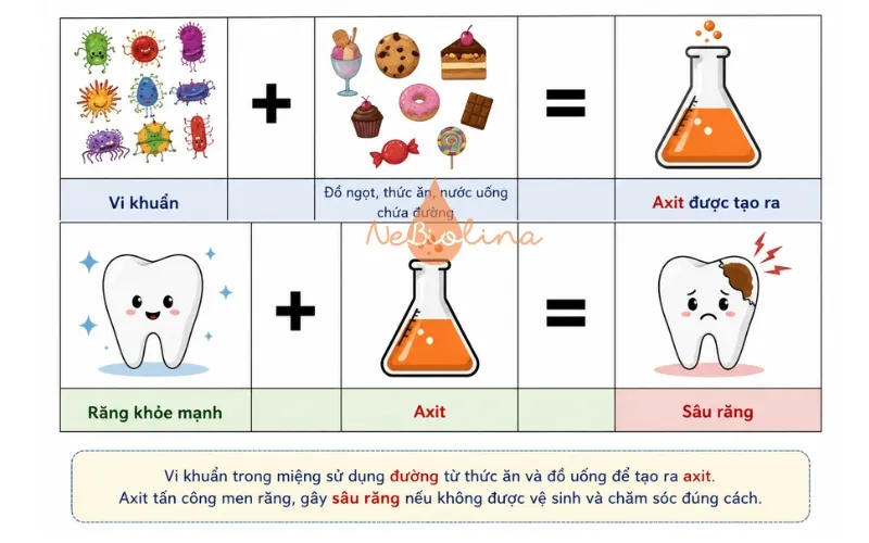 Cơ chế sâu răng