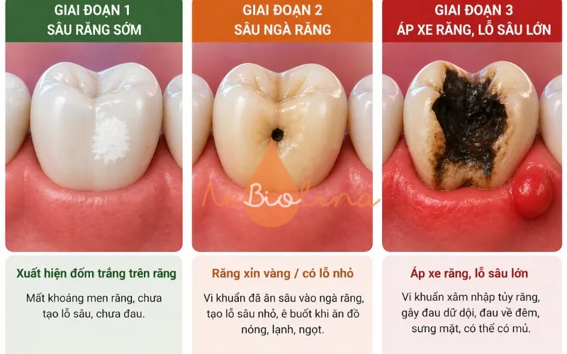 Dấu hiệu của sâu răng