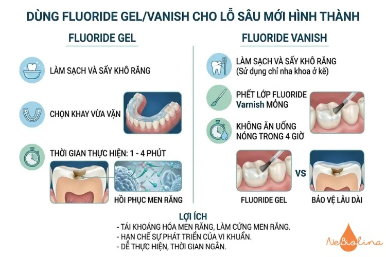 Gel fluoride giúp trám răng tạm thời