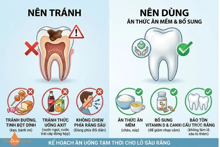 Nên tránh và nên ăn thức ăn gì cho lỗ sâu răng
