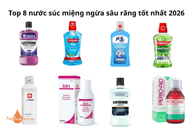 Top 8 nước súc miệng ngừa sâu răng tốt nhất