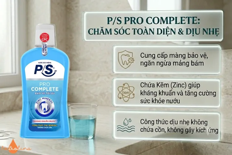 Nước súc miệng P/S Pro Complete kháng khuẩn