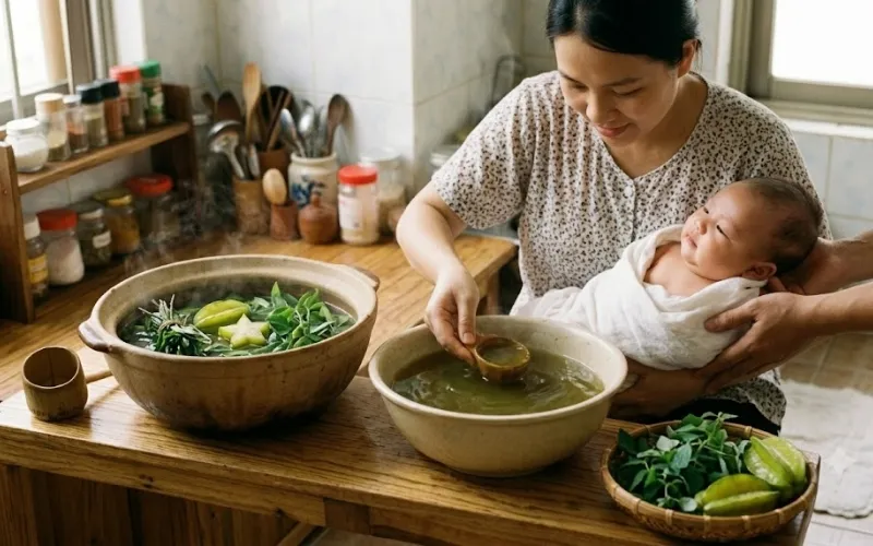 Cần chọn nguyên liệu sạch để làm nước tắm bé