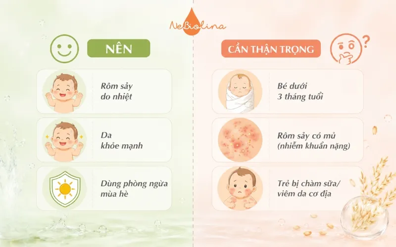 Không nên dùng sữa tắm khổ qua như một giải pháp điều trị rôm sảy