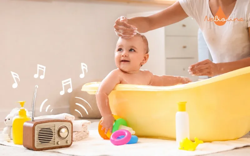 Nhạc tắm bé giúp trẻ dễ chịu, đỡ quấy khóc hơn khi tắm